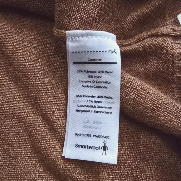 Smartwool Men's Tan Crewneck Sweater Size L - Picture 3 of 4